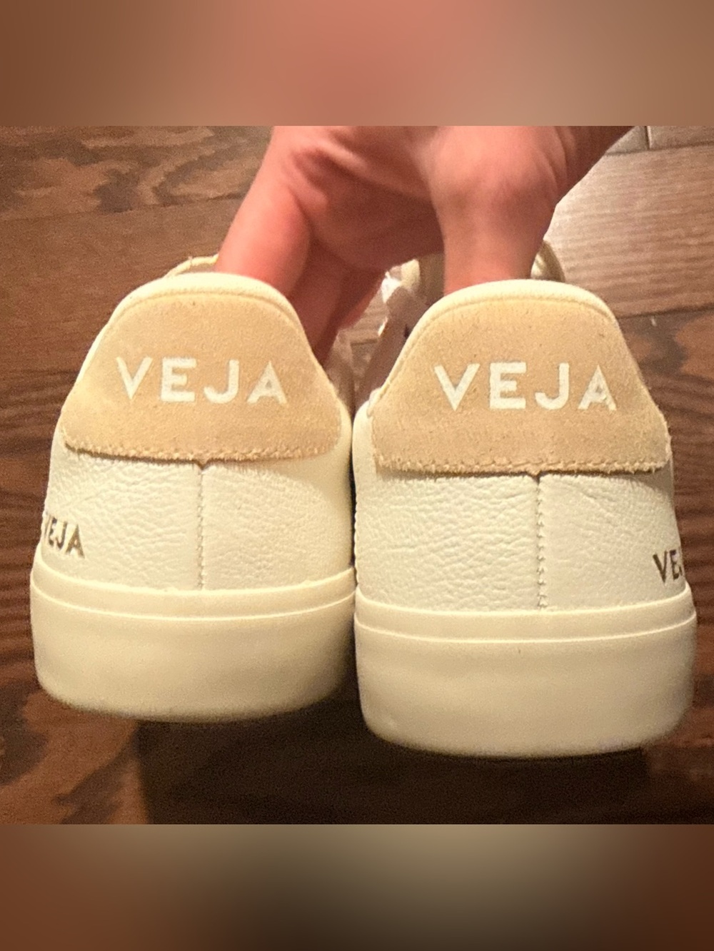 NWT VEJA Campo Chromefree Leather Sneakers Extra White Almond US 9 / EU 40 - Picture 9 of 10